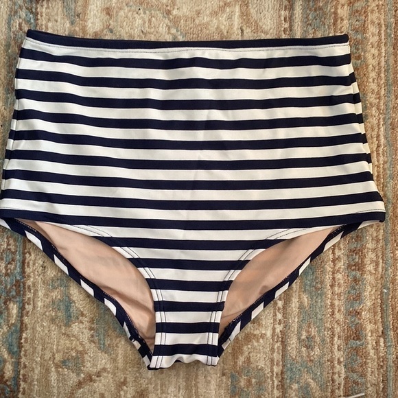 J.Crew striped 2 piece high waisted bikini - Picture 2 of 7